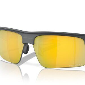 Oakley OO9400 Bisphaera Rectangular Sunglasses, Matte Carbon/Prizm 24K Polarize